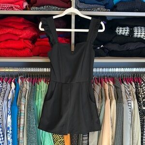 MM black sleeveless 2 pocket romper size S NWT